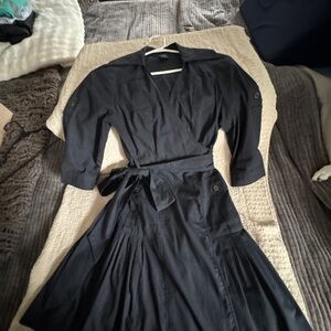 Mlle Gabrielle Black Wrap Dress